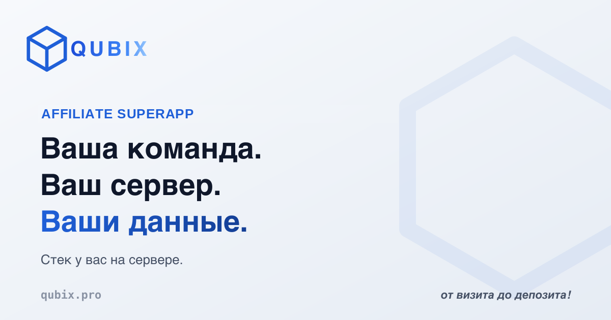 Qubix — AI First Tracker для Facebook media-buying у вас на сервере