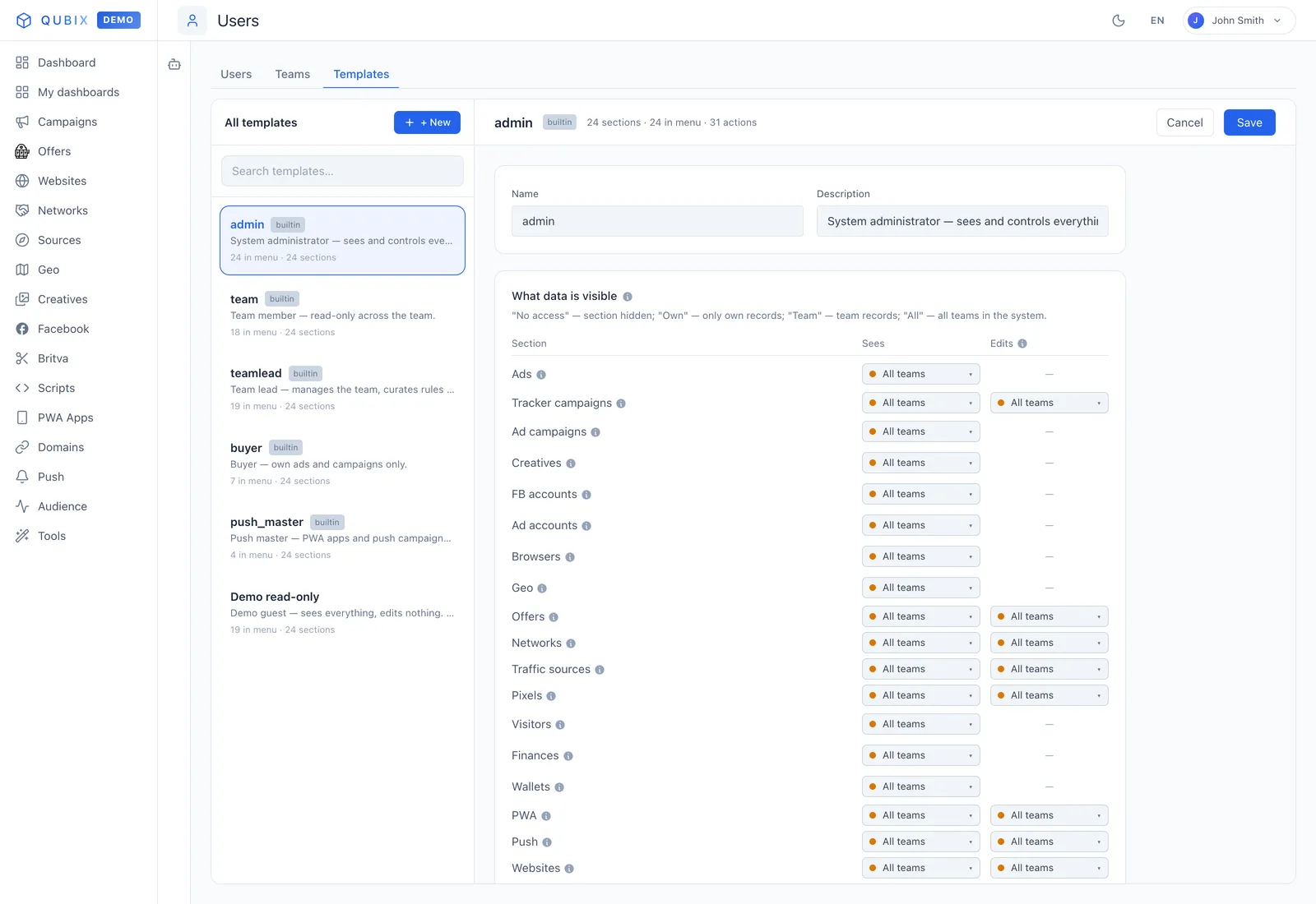 Permissions you tailor yourself